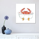 iCanvas "Crab Bath" by Maryna Salagub Canvas Print