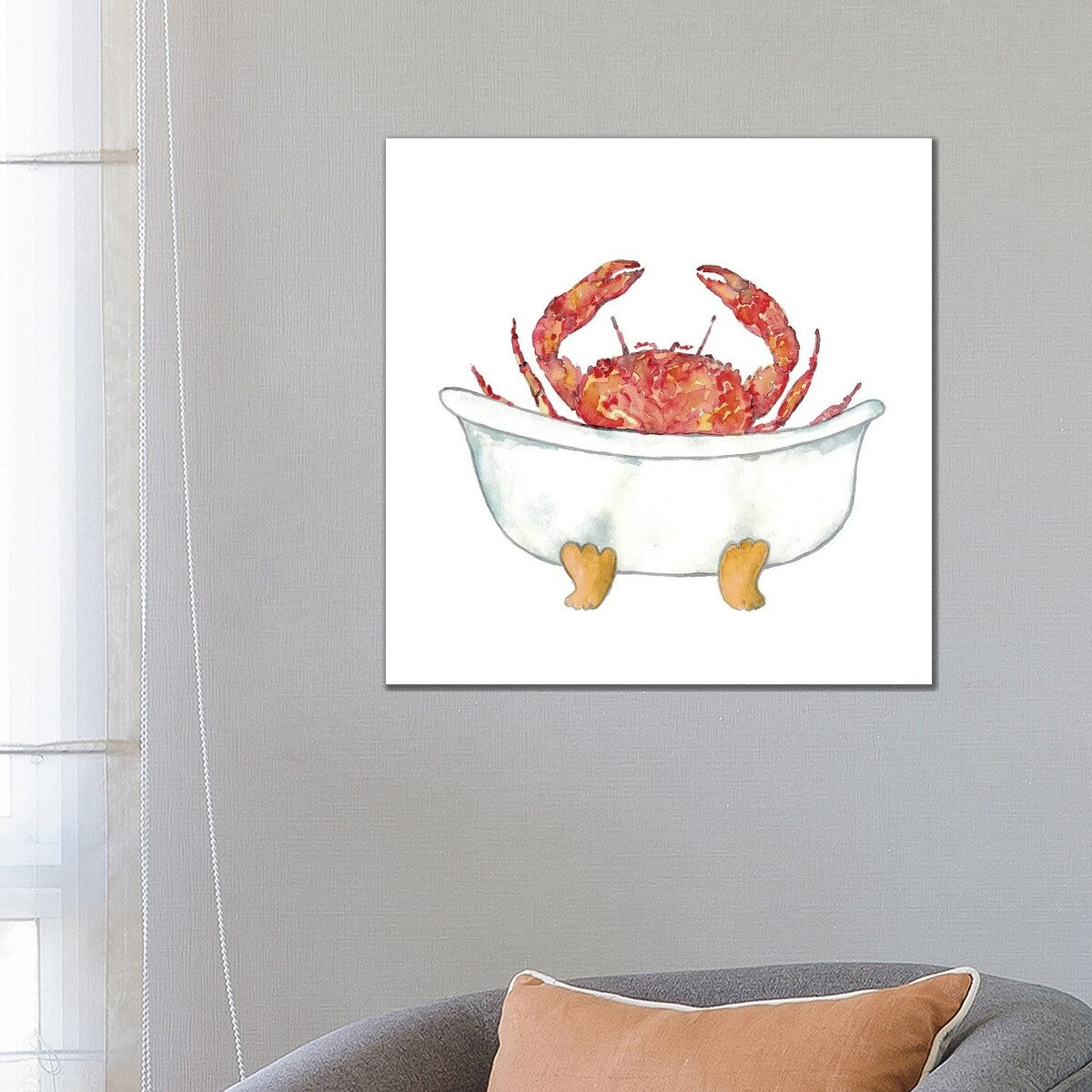 iCanvas "Crab Bath" by Maryna Salagub Canvas Print