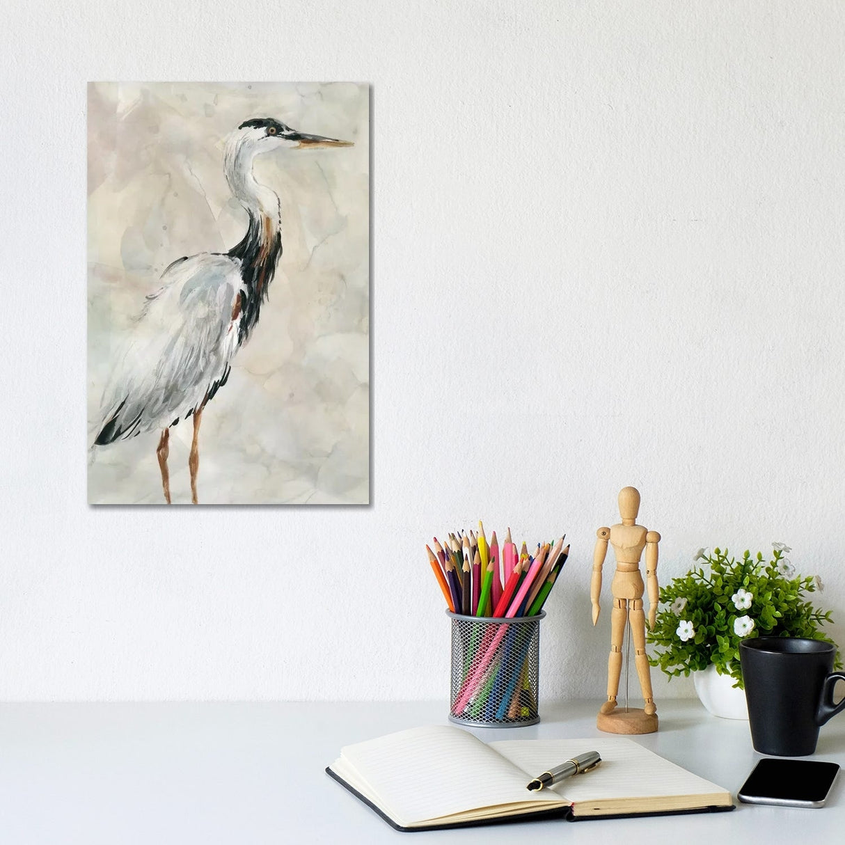 iCanvas "Crane at Dusk I" by Carol Robinson Canvas Print