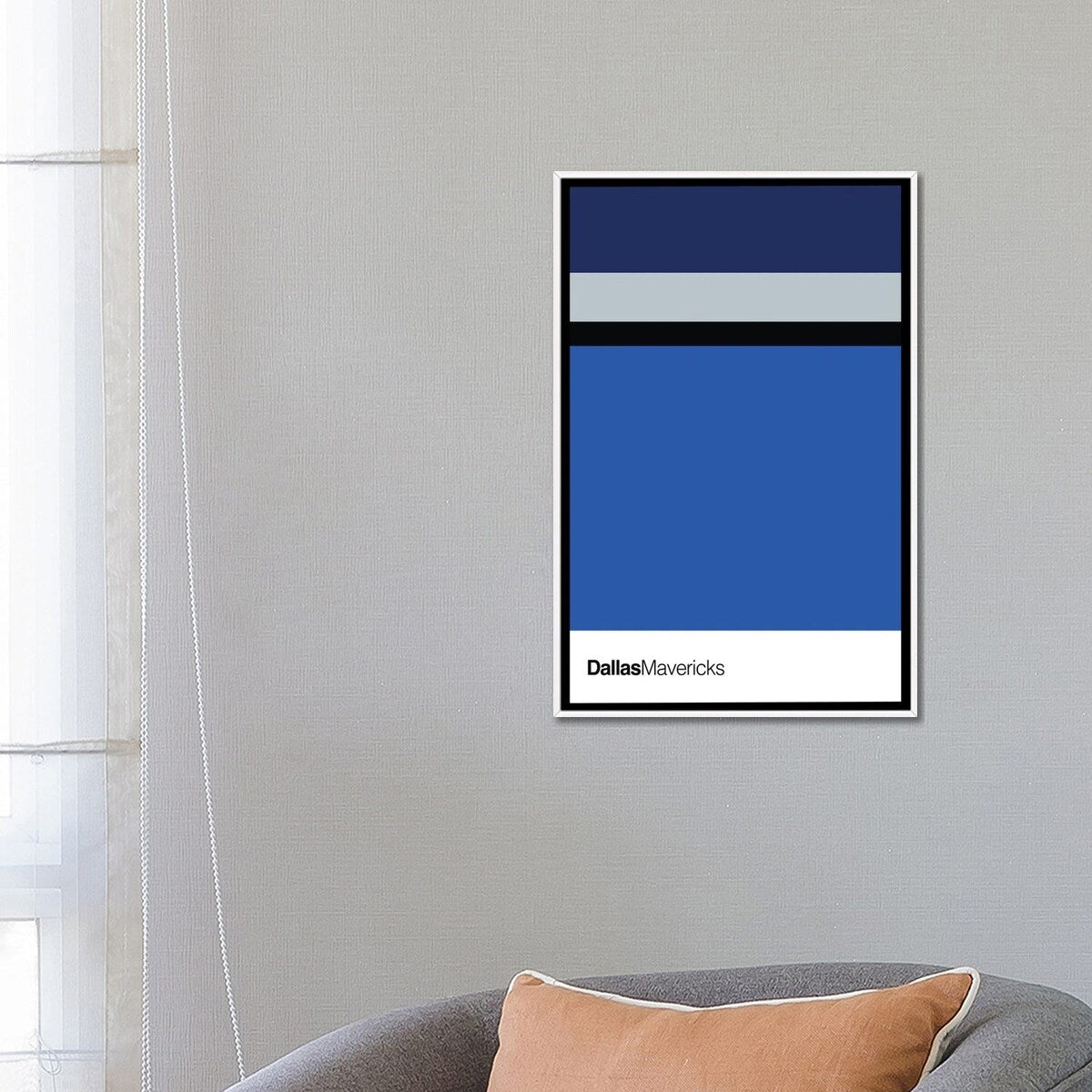 iCanvas "Dallas Mavericks Basketball" by avesix Framed Canvas Print