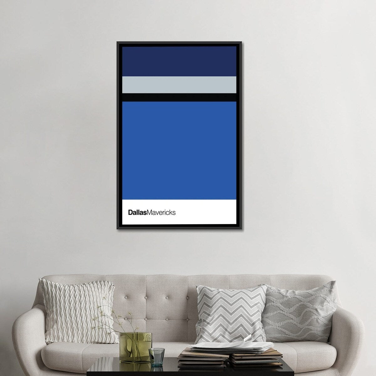 iCanvas "Dallas Mavericks Basketball" by avesix Framed Canvas Print
