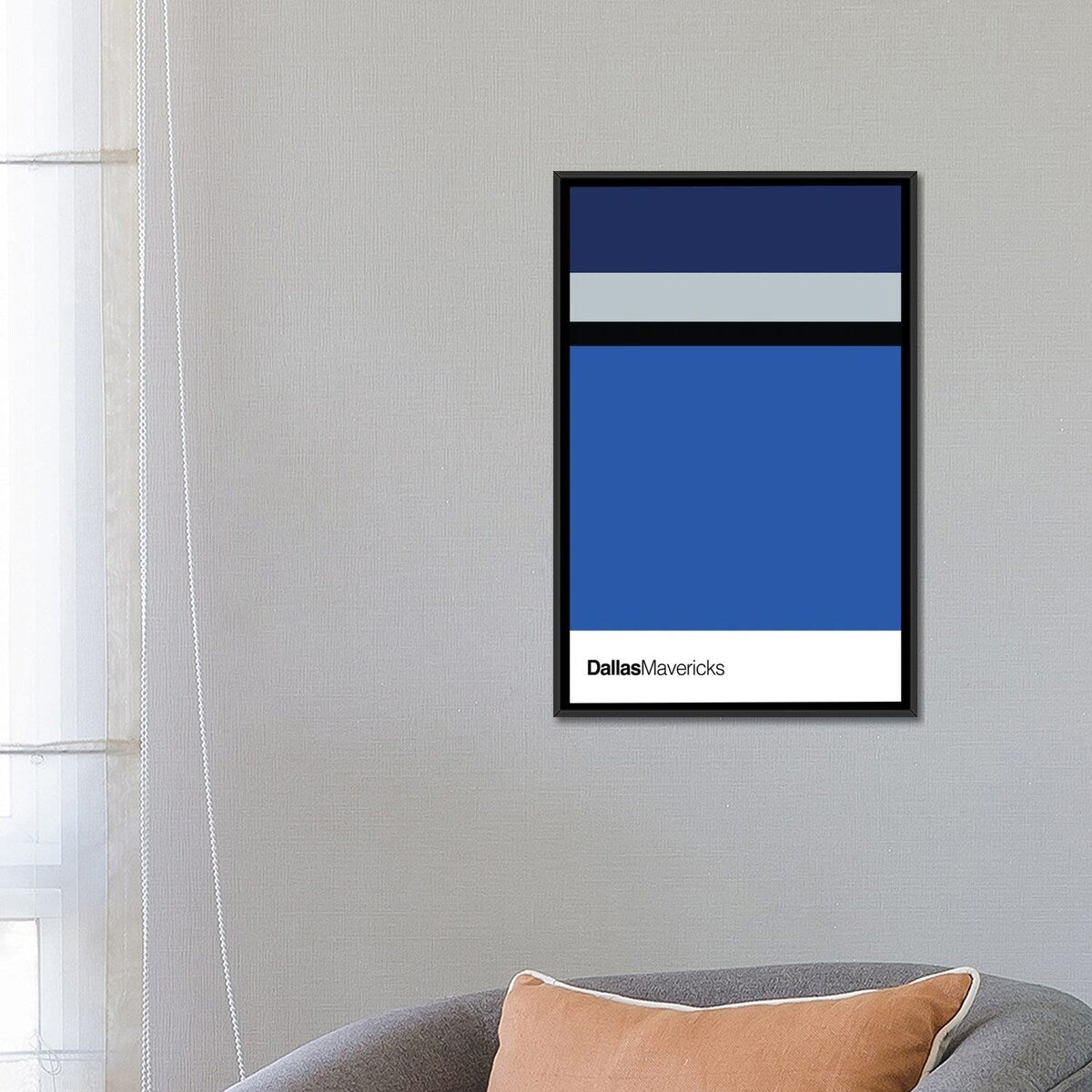iCanvas "Dallas Mavericks Basketball" by avesix Framed Canvas Print
