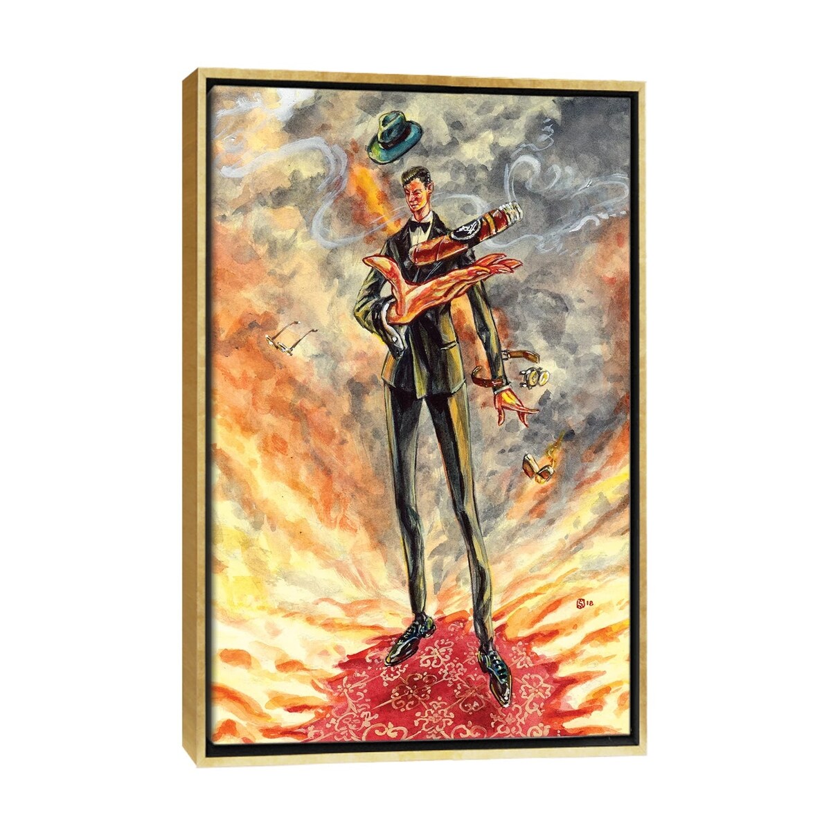 iCanvas "Davidoff Tom Ford" by Sunflowerman Framed Canvas Print