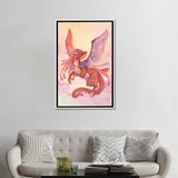 iCanvas "Dawn Dragon" by Might Fly Art & Illustration Framed Canvas Print