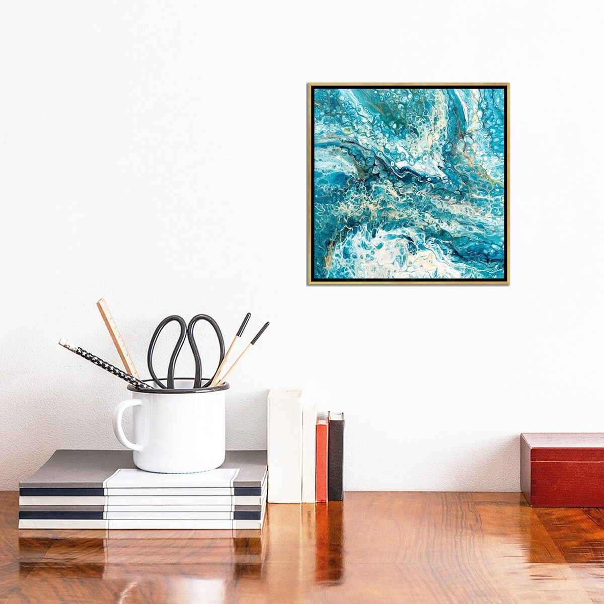 iCanvas "Deep Blue Sea II" by Ocllo Mason Framed Canvas Print