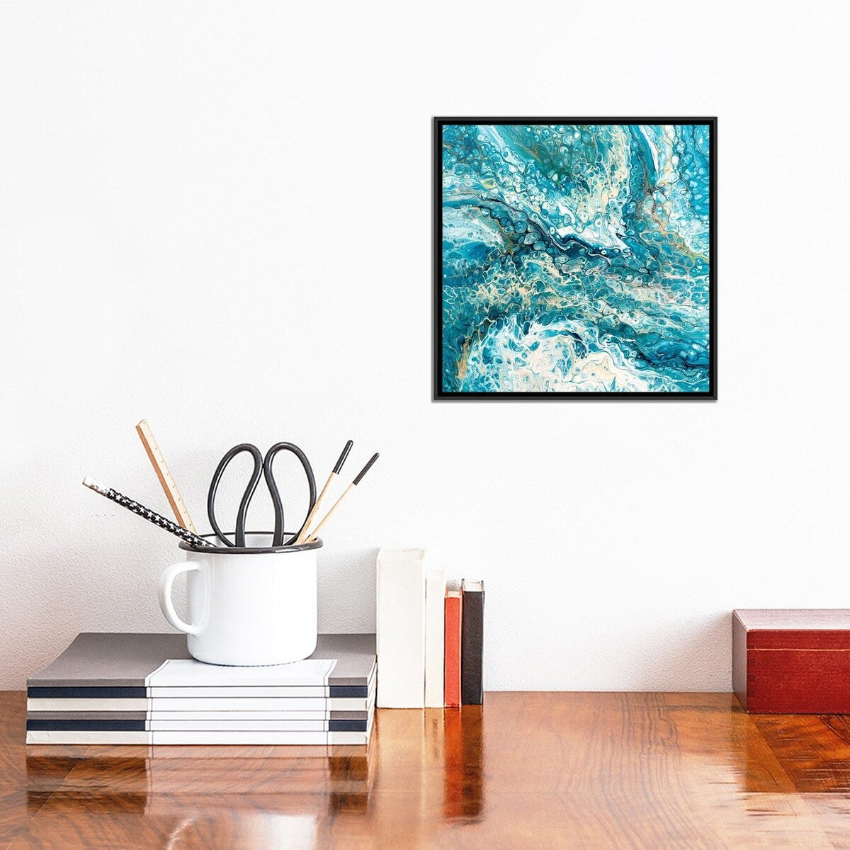 iCanvas "Deep Blue Sea II" by Ocllo Mason Framed Canvas Print