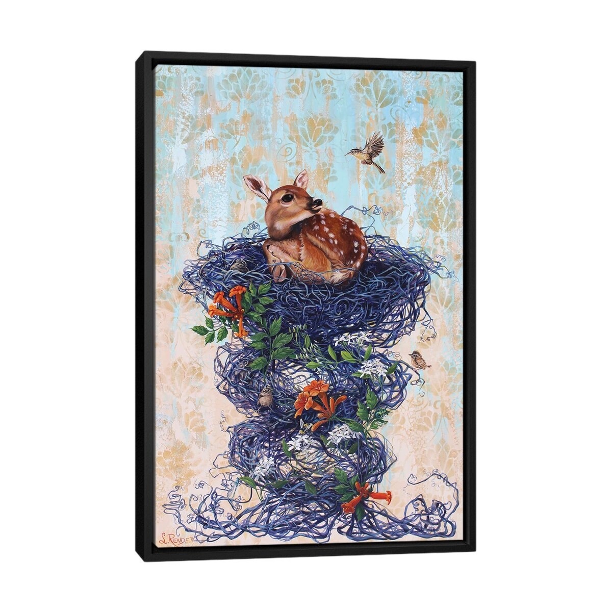 iCanvas "Deer Guest" by Suzanne Rende Framed