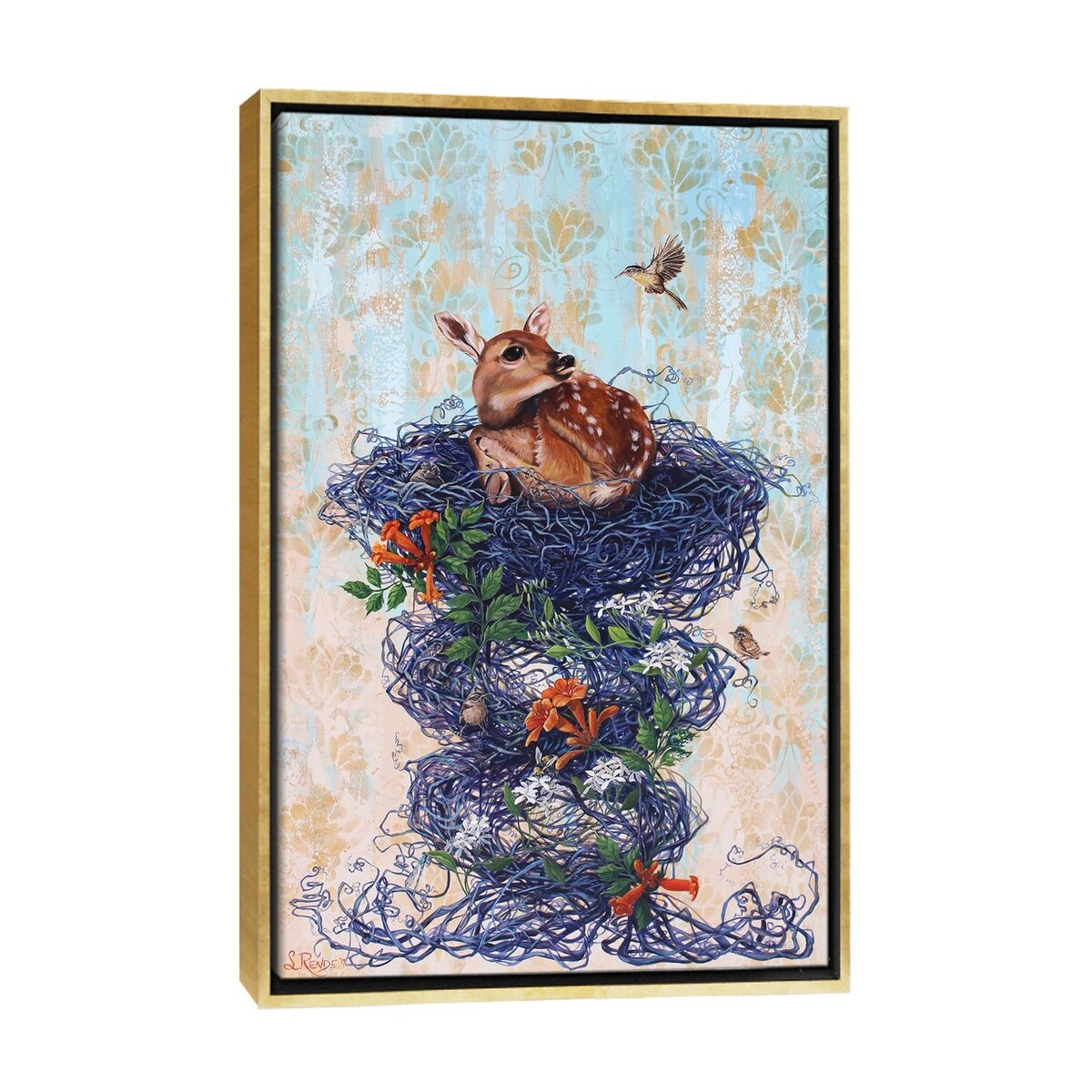 iCanvas "Deer Guest" by Suzanne Rende Framed
