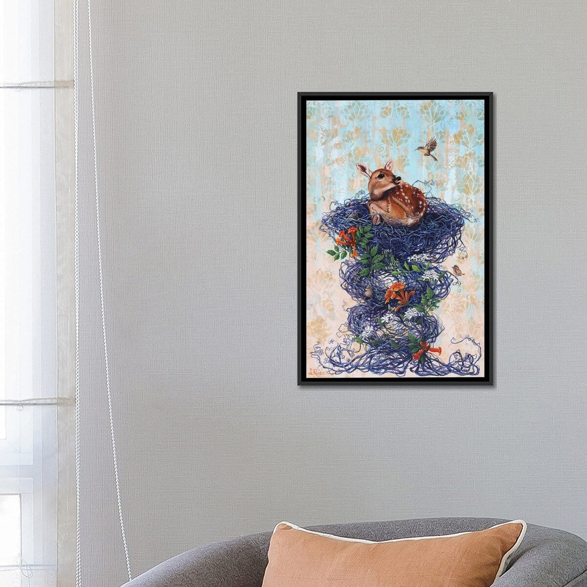 iCanvas "Deer Guest" by Suzanne Rende Framed