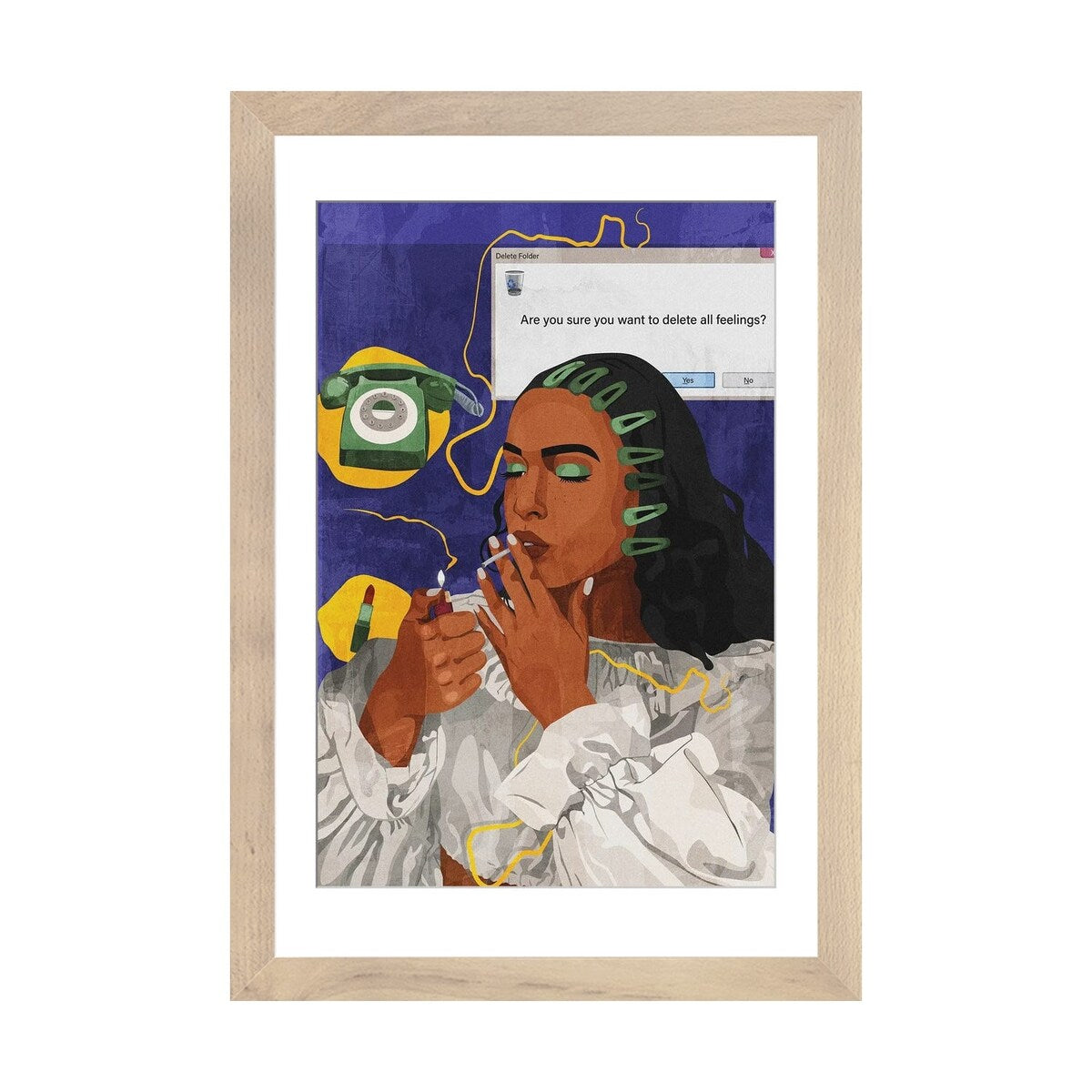 iCanvas "Delete All Feelings" by Phung Banh