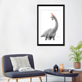 iCanvas "Dinosaur Apatosaurus With Glasses And Happy Birthday Party Hat" by Printable Lisa's Pets