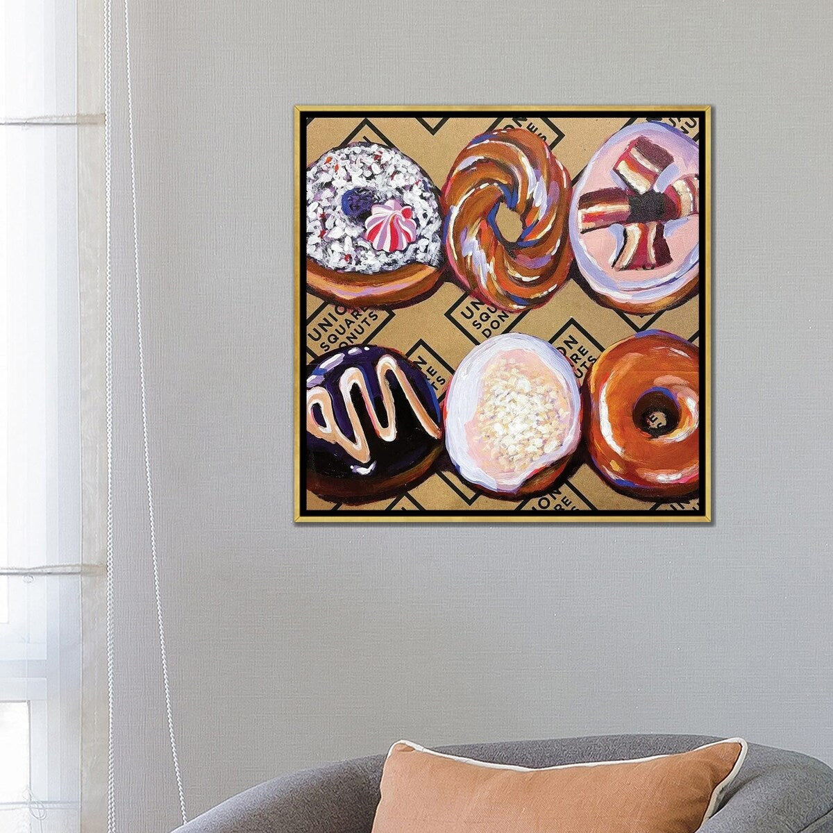 iCanvas "Donuts On A Box" by Laurel Greenfield Framed Canvas Print