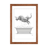 iCanvas "Elephant Diving Into The Bathtub With Bubbles" by Printable Lisa's Pets