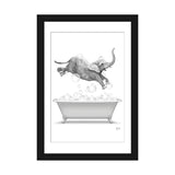 iCanvas "Elephant Diving Into The Bathtub With Bubbles" by Printable Lisa's Pets