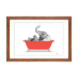 iCanvas "Elephant In The Red Bath" by Printable Lisa's Pets