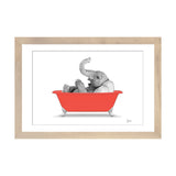 iCanvas "Elephant In The Red Bath" by Printable Lisa's Pets