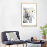 iCanvas "Elephant With Yellow Glasses" by Printable Lisa's Pets
