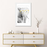 iCanvas "Elephant With Yellow Glasses" by Printable Lisa's Pets
