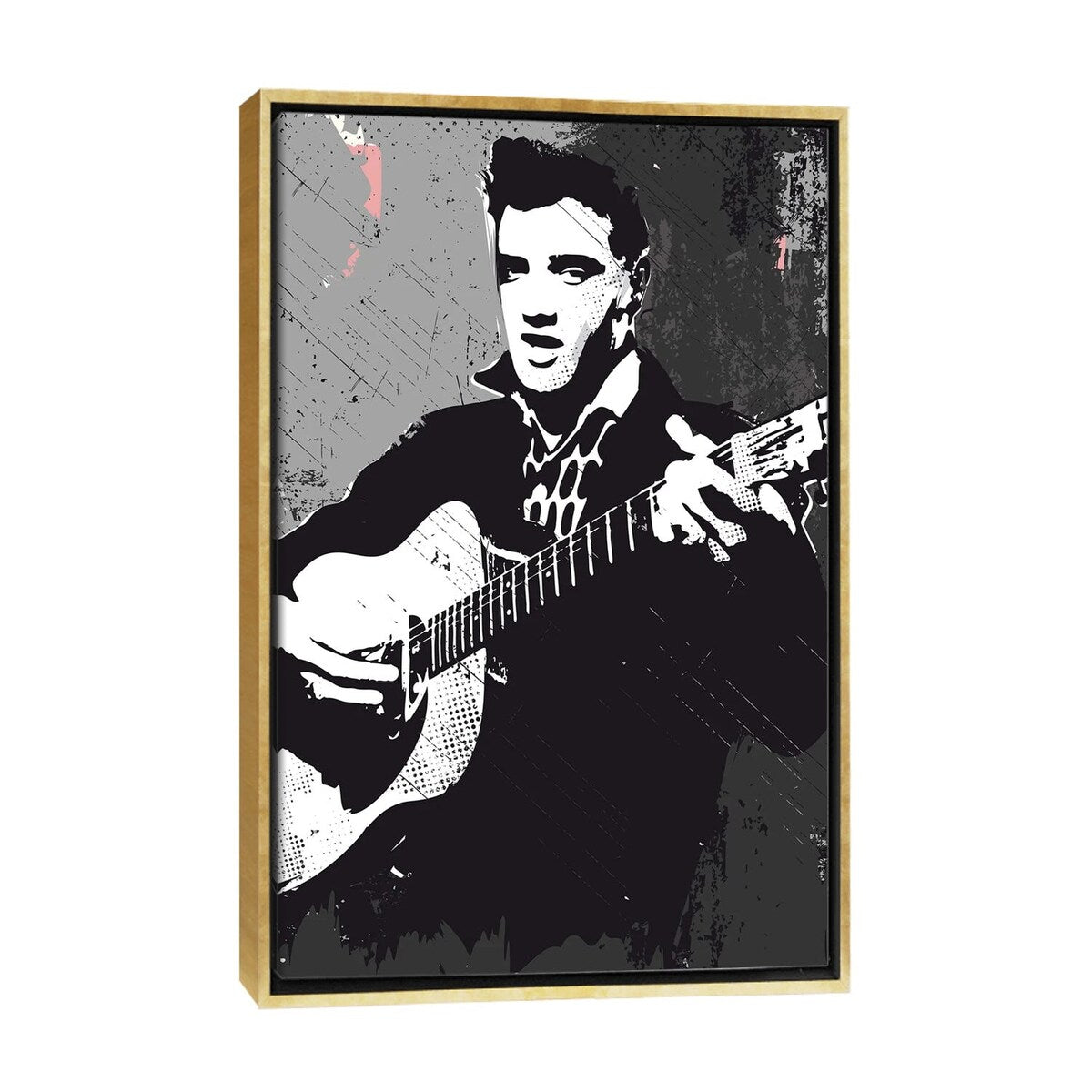iCanvas "Elvis Presley Bw Art" by 2Toastdesign Framed Canvas Print