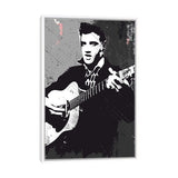 iCanvas "Elvis Presley Bw Art" by 2Toastdesign Framed Canvas Print