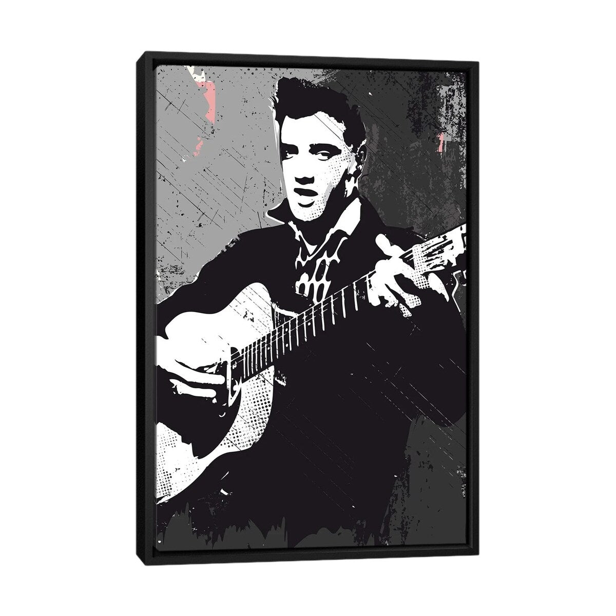 iCanvas "Elvis Presley Bw Art" by 2Toastdesign Framed Canvas Print