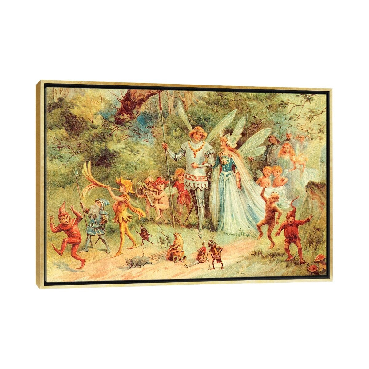 iCanvas "Fairies III" by Vintage Apple Collection Framed Canvas Print