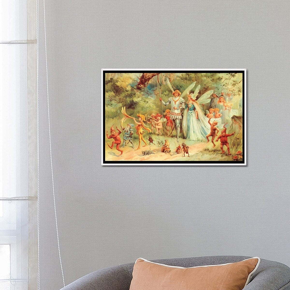iCanvas "Fairies III" by Vintage Apple Collection Framed Canvas Print