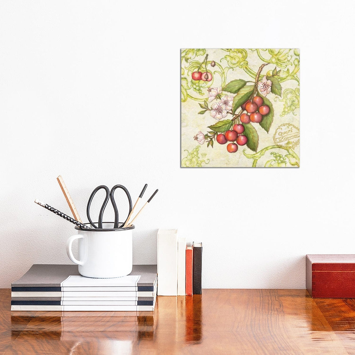 iCanvas "Farmers Market Cherries" by Jackie Von Tobel Canvas Print