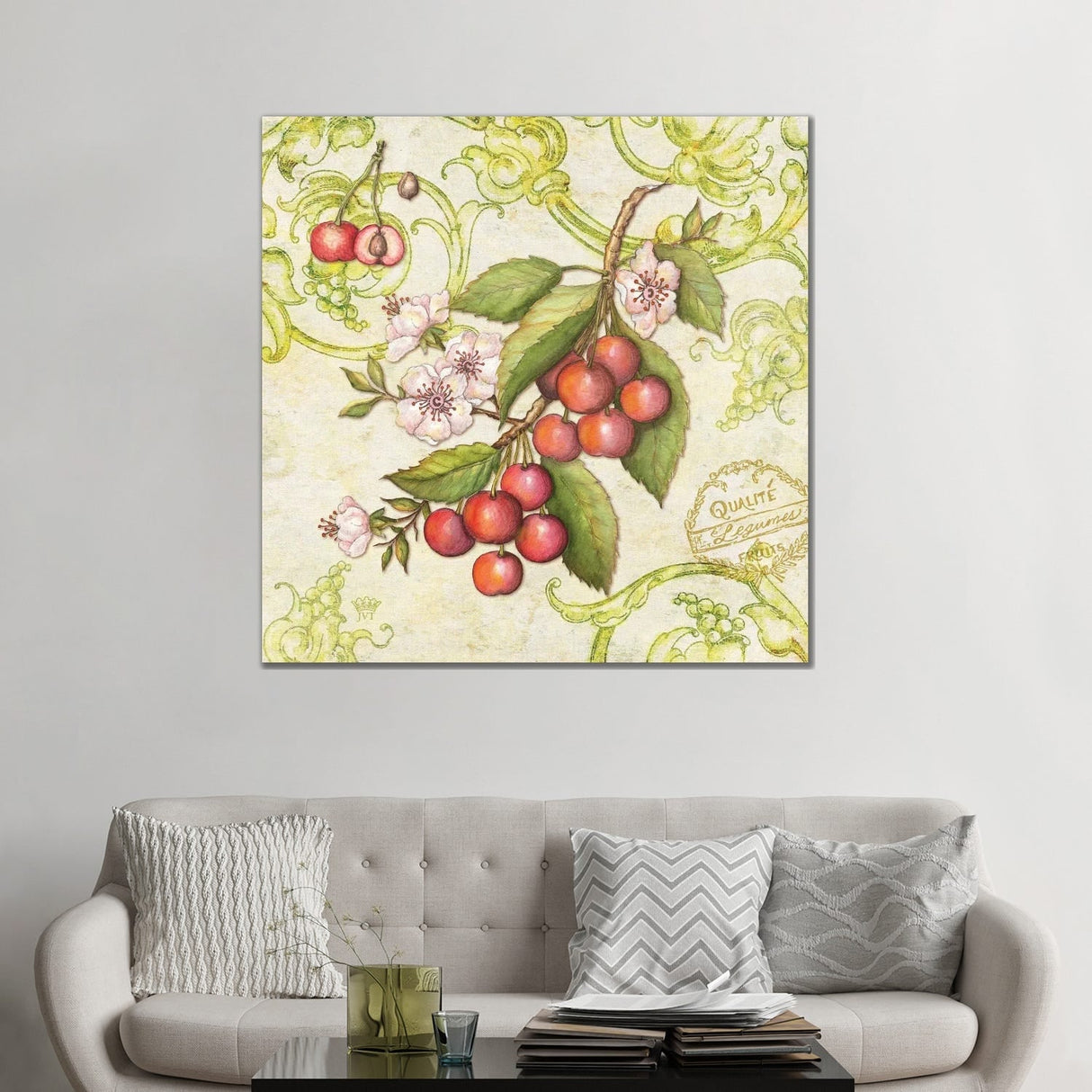 iCanvas "Farmers Market Cherries" by Jackie Von Tobel Canvas Print