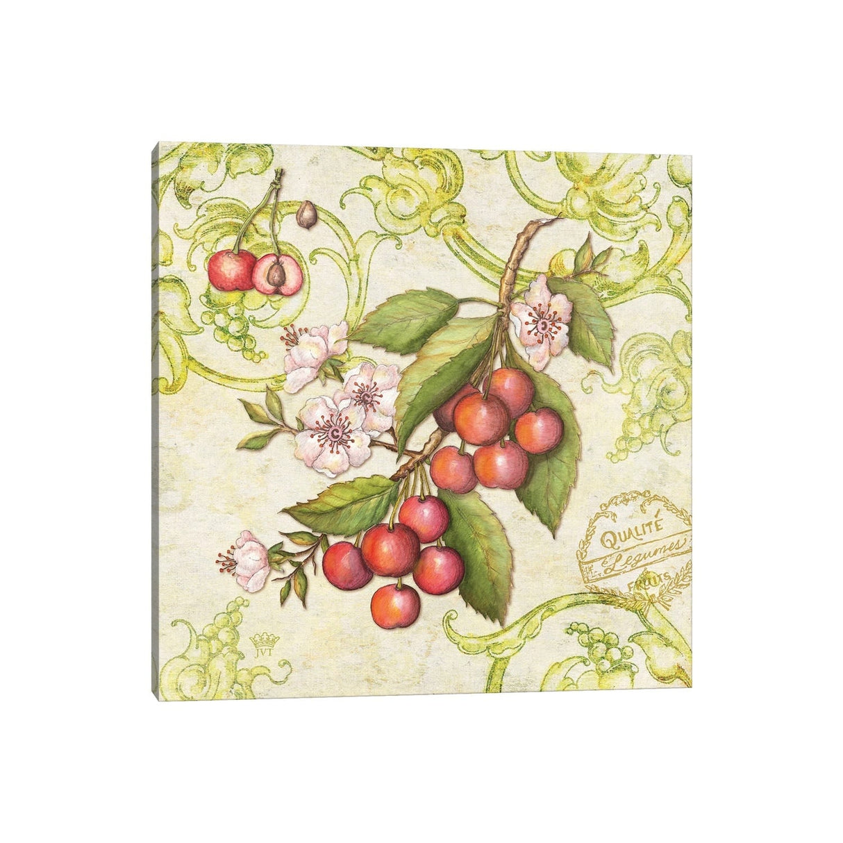 iCanvas "Farmers Market Cherries" by Jackie Von Tobel Canvas Print