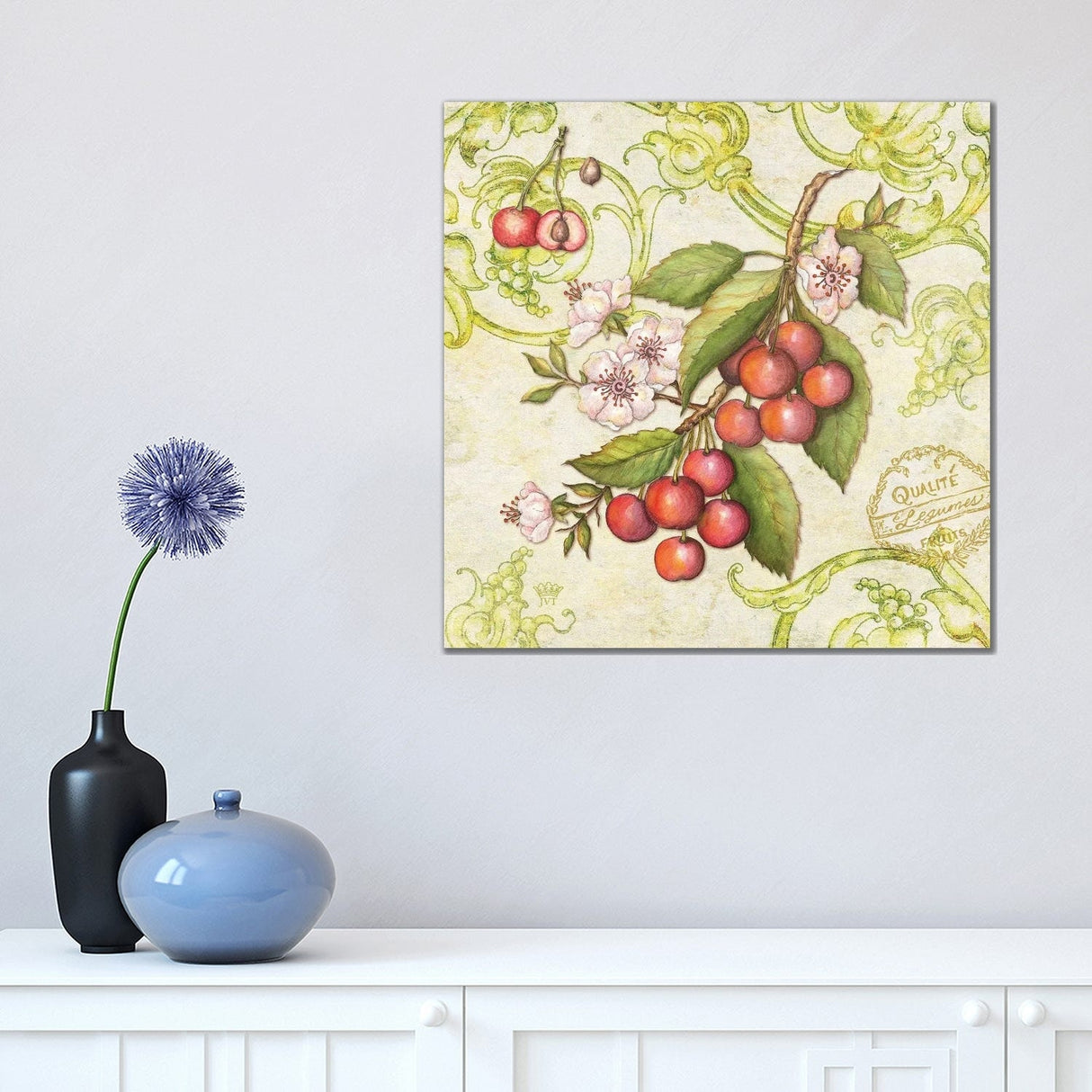 iCanvas "Farmers Market Cherries" by Jackie Von Tobel Canvas Print