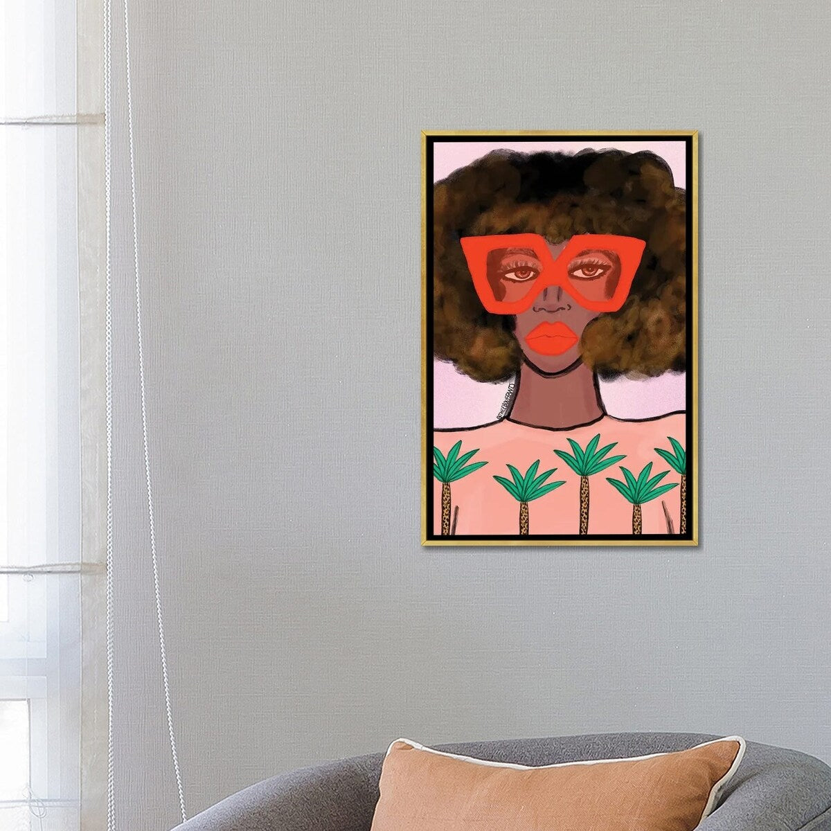 iCanvas "Fashion Girl IV" by Bouffants & Broken Hearts Framed Canvas Print