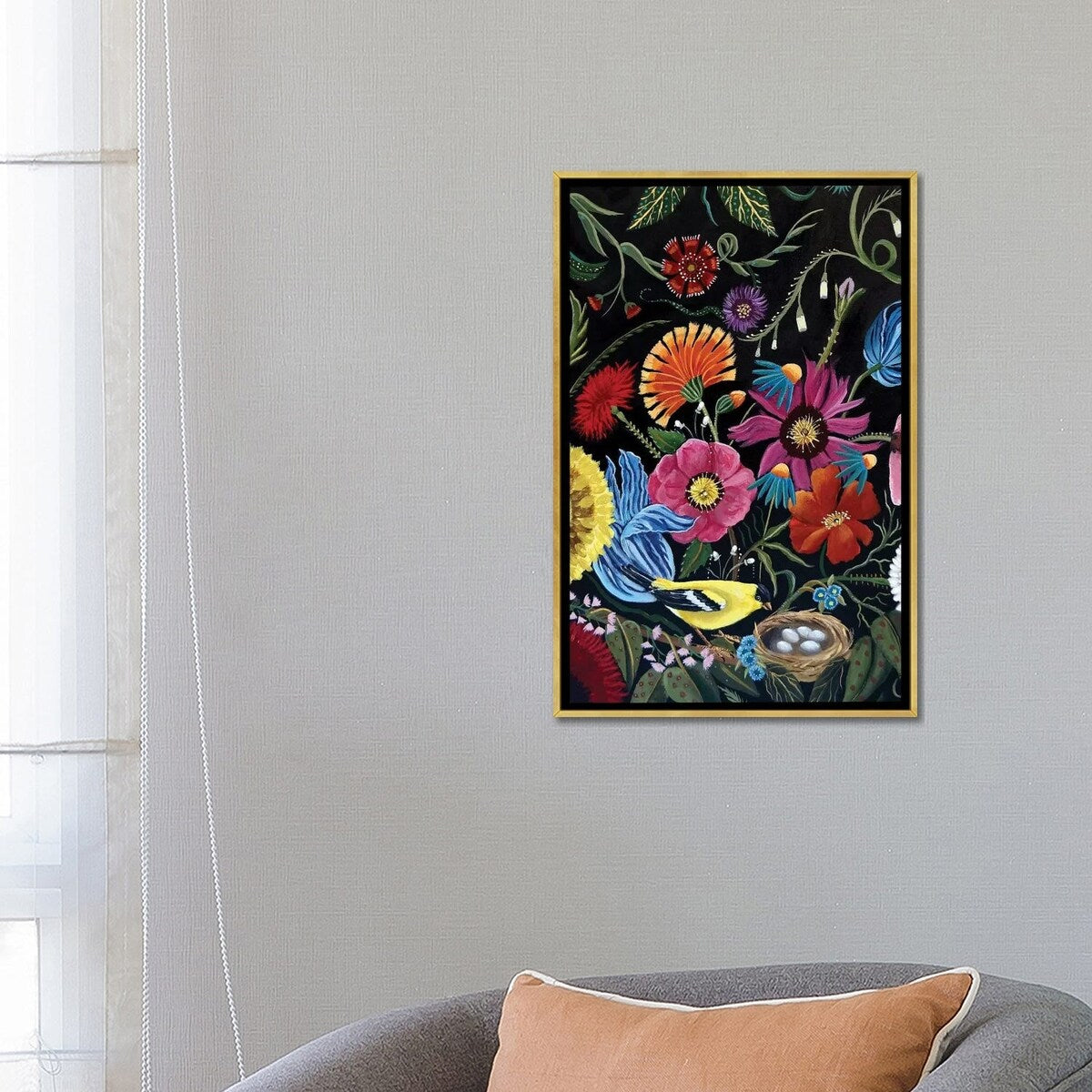 iCanvas "Finch" by Catherine A Nolin Framed Canvas Print
