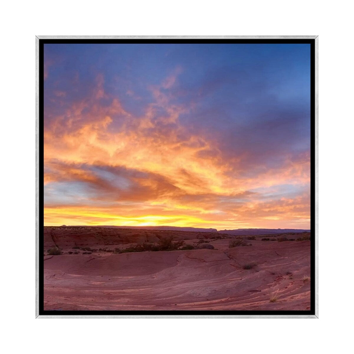 iCanvas "Fire, part 2 of 3" by Moises Levy Framed