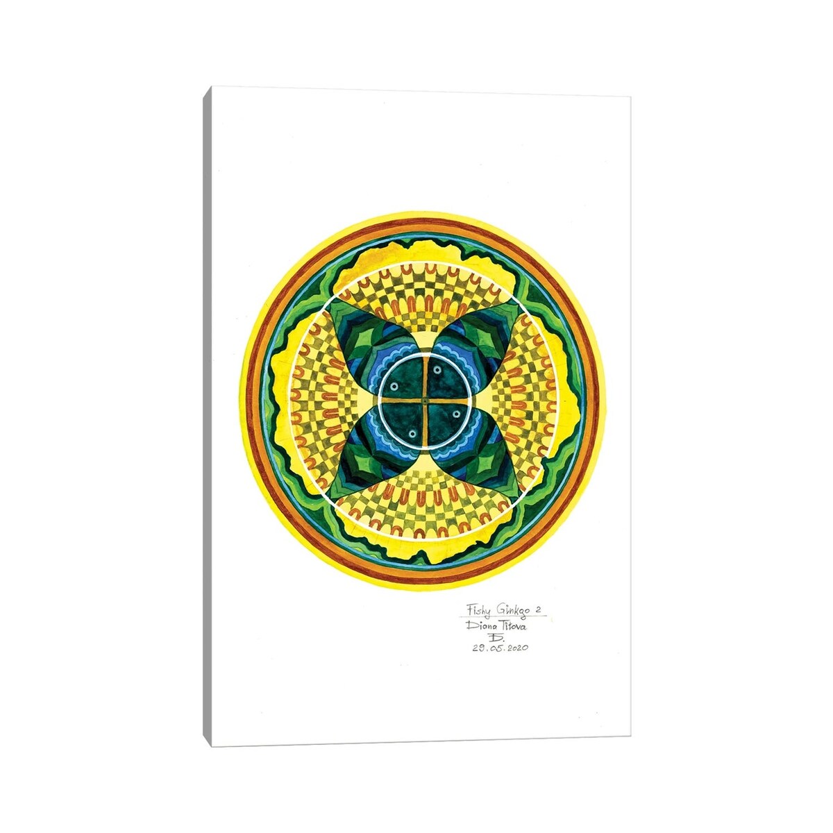 iCanvas "Fishy Ginkgo II" by Diana Titova Canvas Print