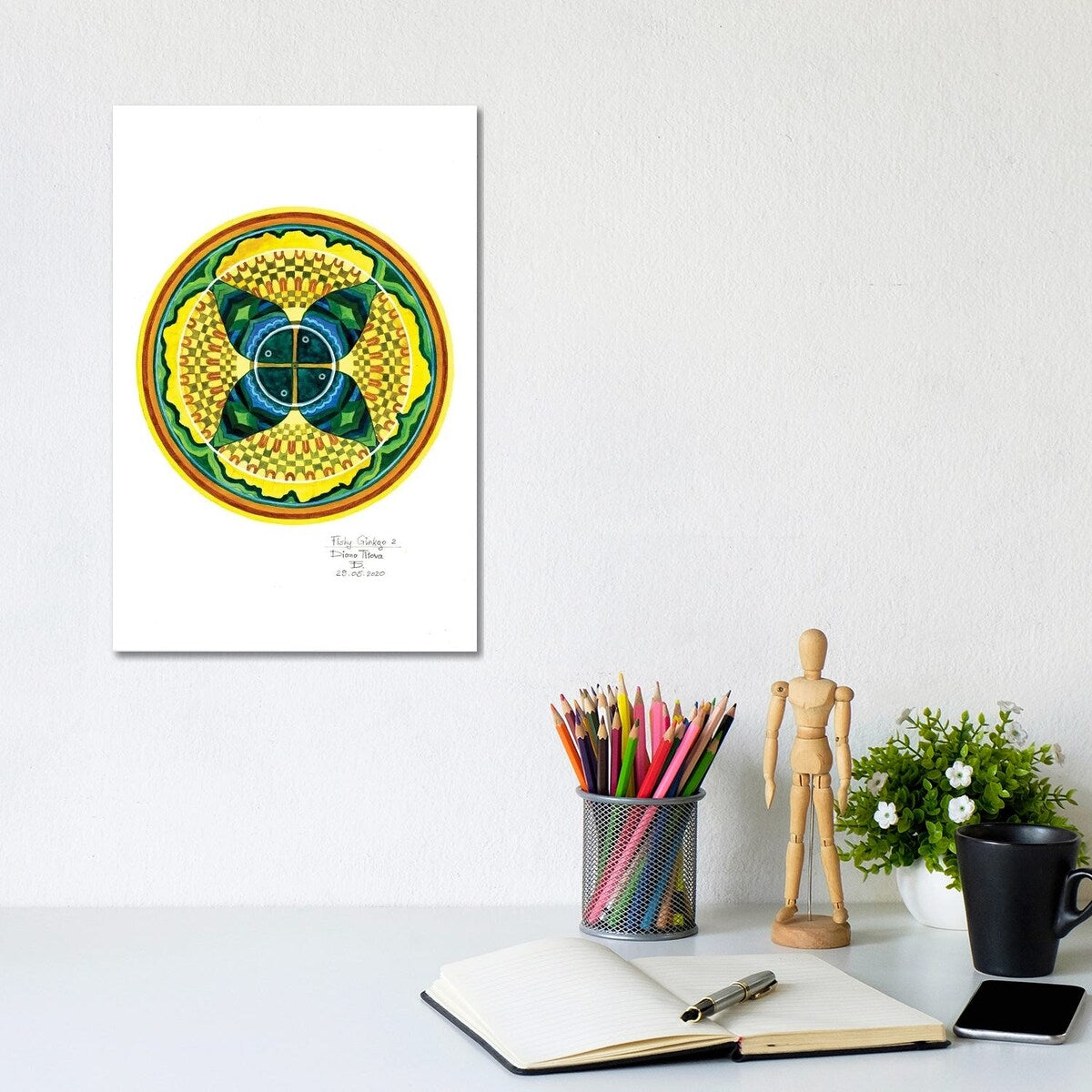 iCanvas "Fishy Ginkgo II" by Diana Titova Canvas Print