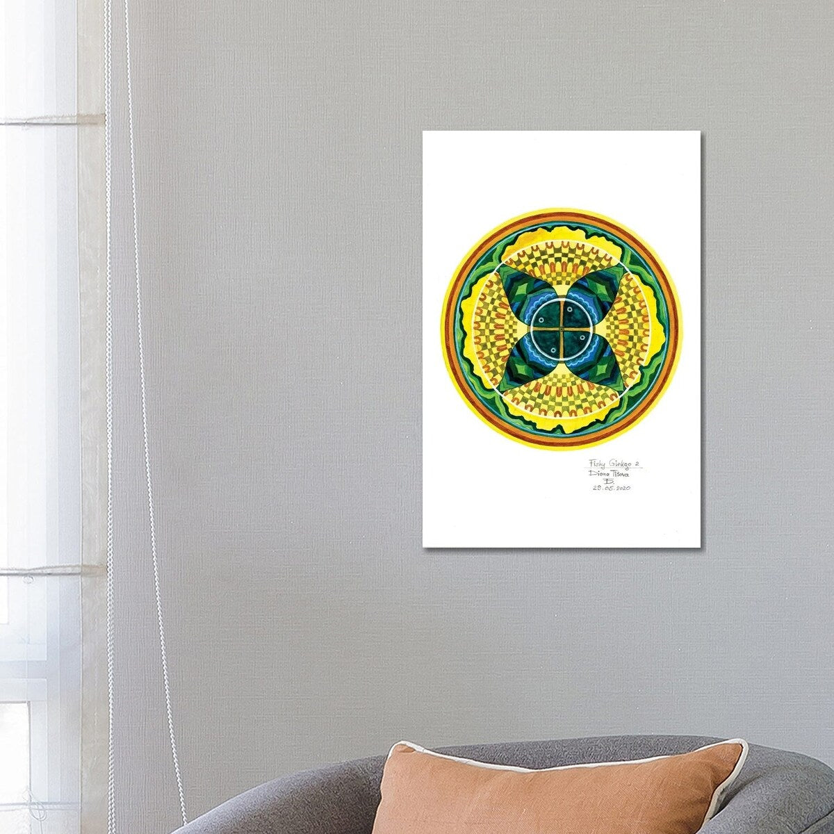 iCanvas "Fishy Ginkgo II" by Diana Titova Canvas Print