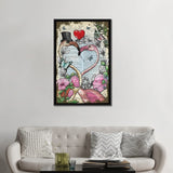 iCanvas "Flamingos In Love" by In the Frame Shop Framed