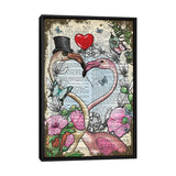 iCanvas "Flamingos In Love" by In the Frame Shop Framed