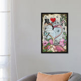 iCanvas "Flamingos In Love" by In the Frame Shop Framed