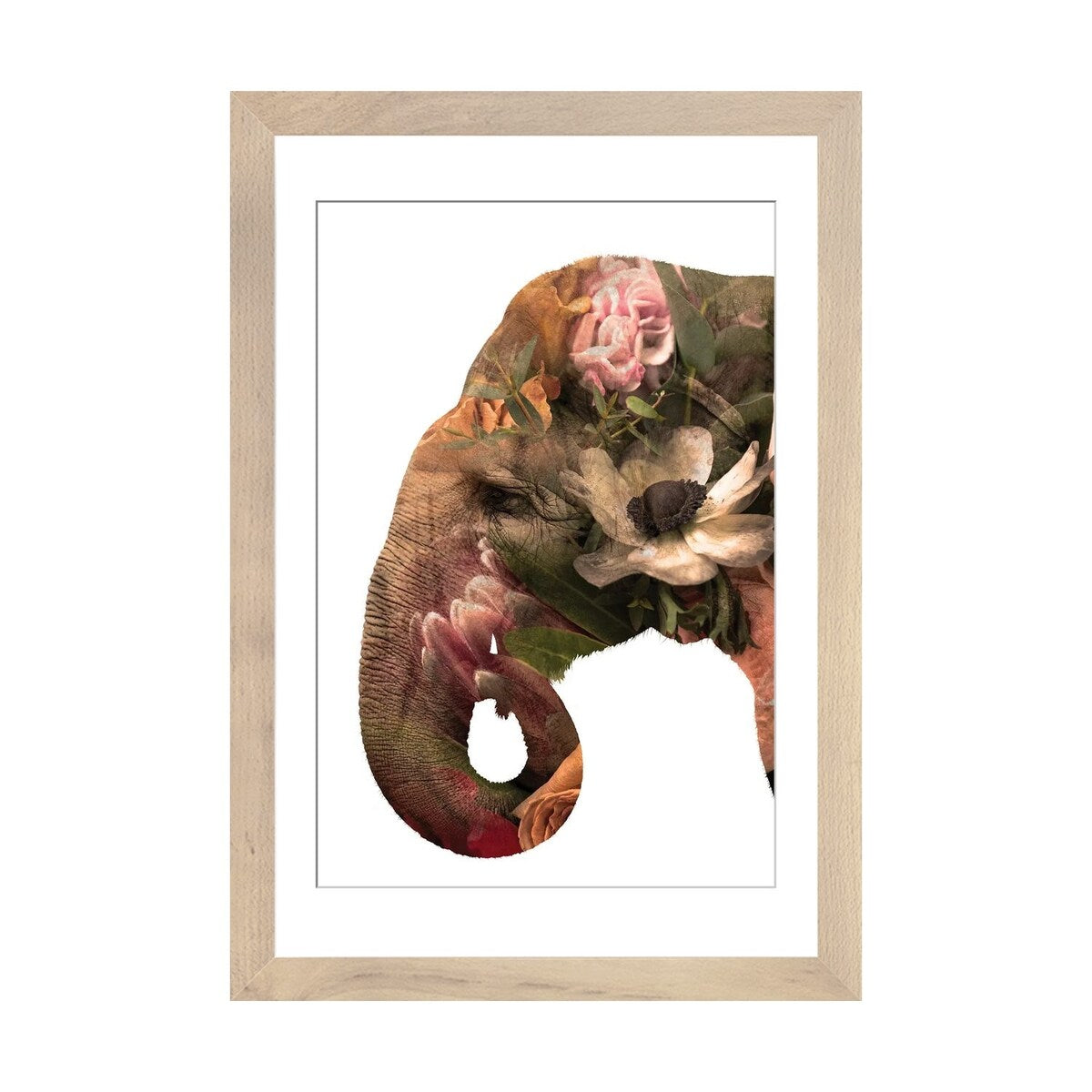 iCanvas "Floral Eelephant" by Jania Sharipzhanova