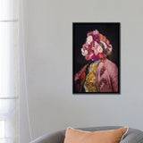 iCanvas "Flower-Headed Noble Portrait" by Bona Fidesa Framed Canvas Print
