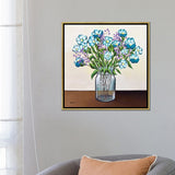 iCanvas "Flowers in Mason Jar" by Helen Janow Miqueo Framed Canvas Print