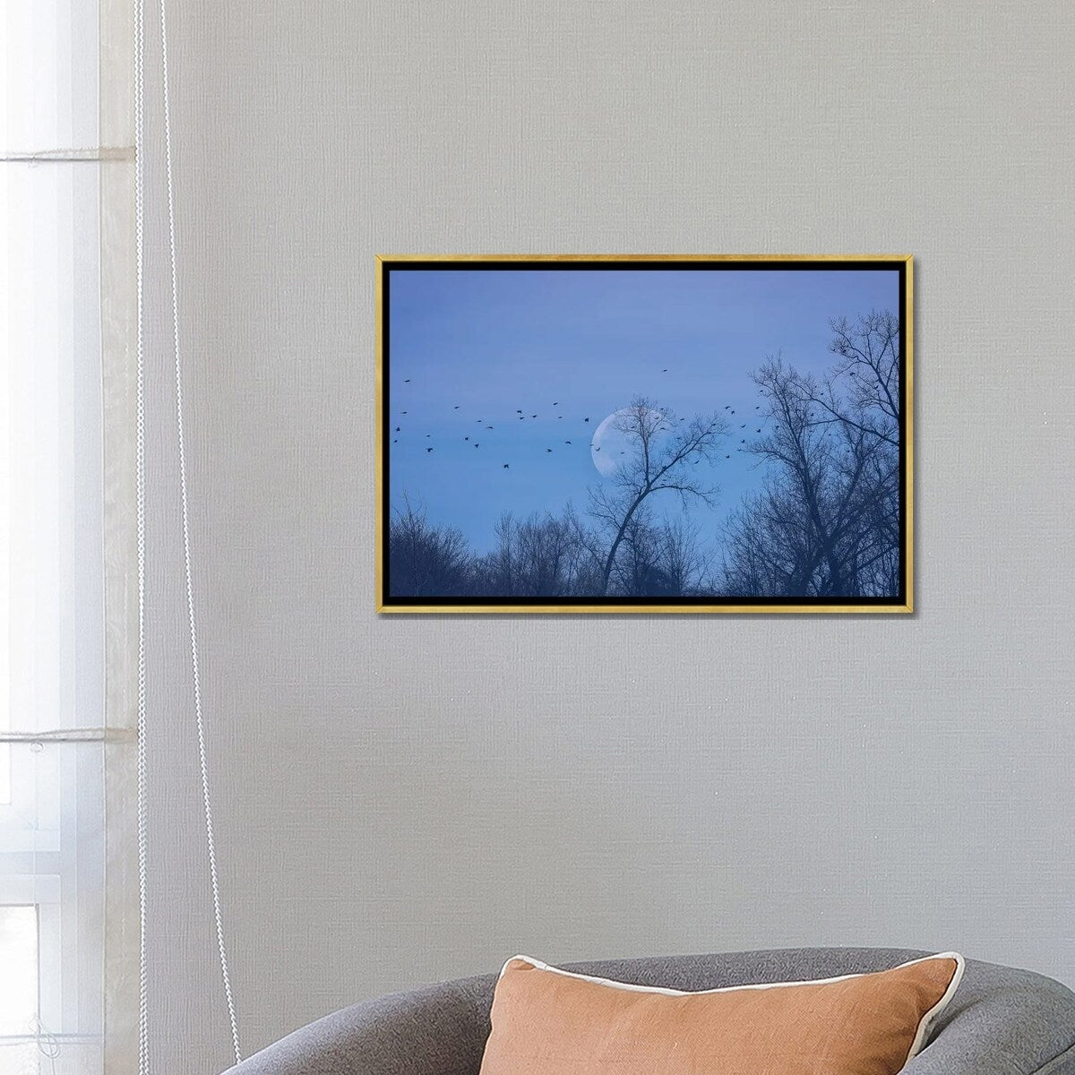 iCanvas "Fly Me To The Moon" by Maria Overlay Framed Canvas Print