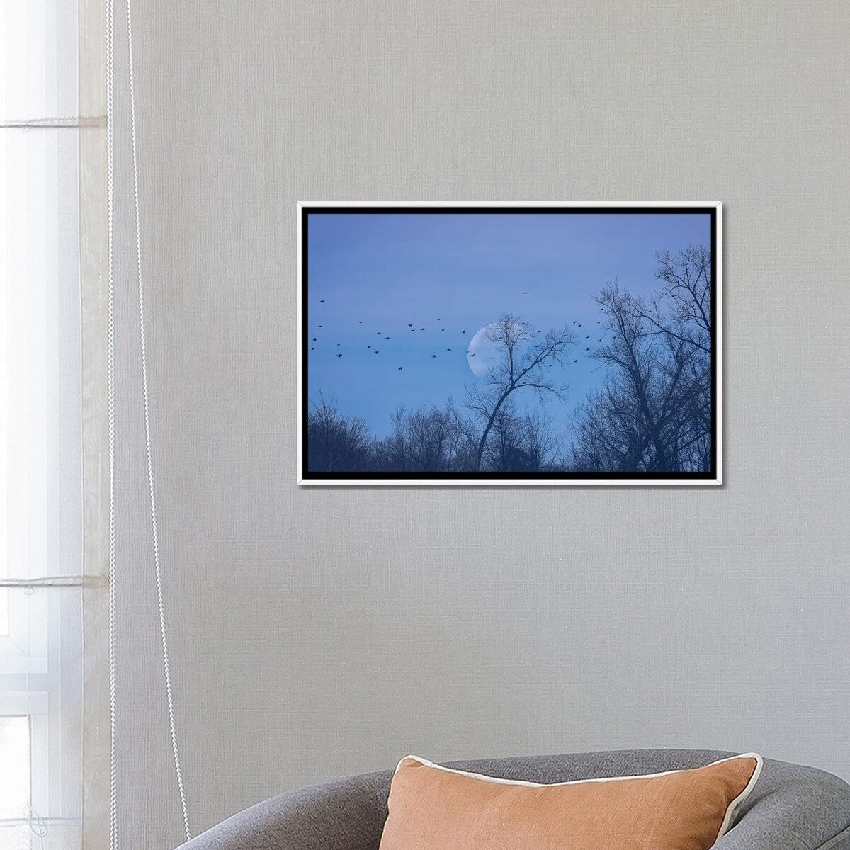iCanvas "Fly Me To The Moon" by Maria Overlay Framed Canvas Print