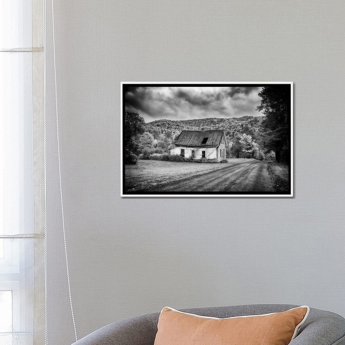 iCanvas "Forgotten Black And White" by Rick Berk Framed Canvas Print