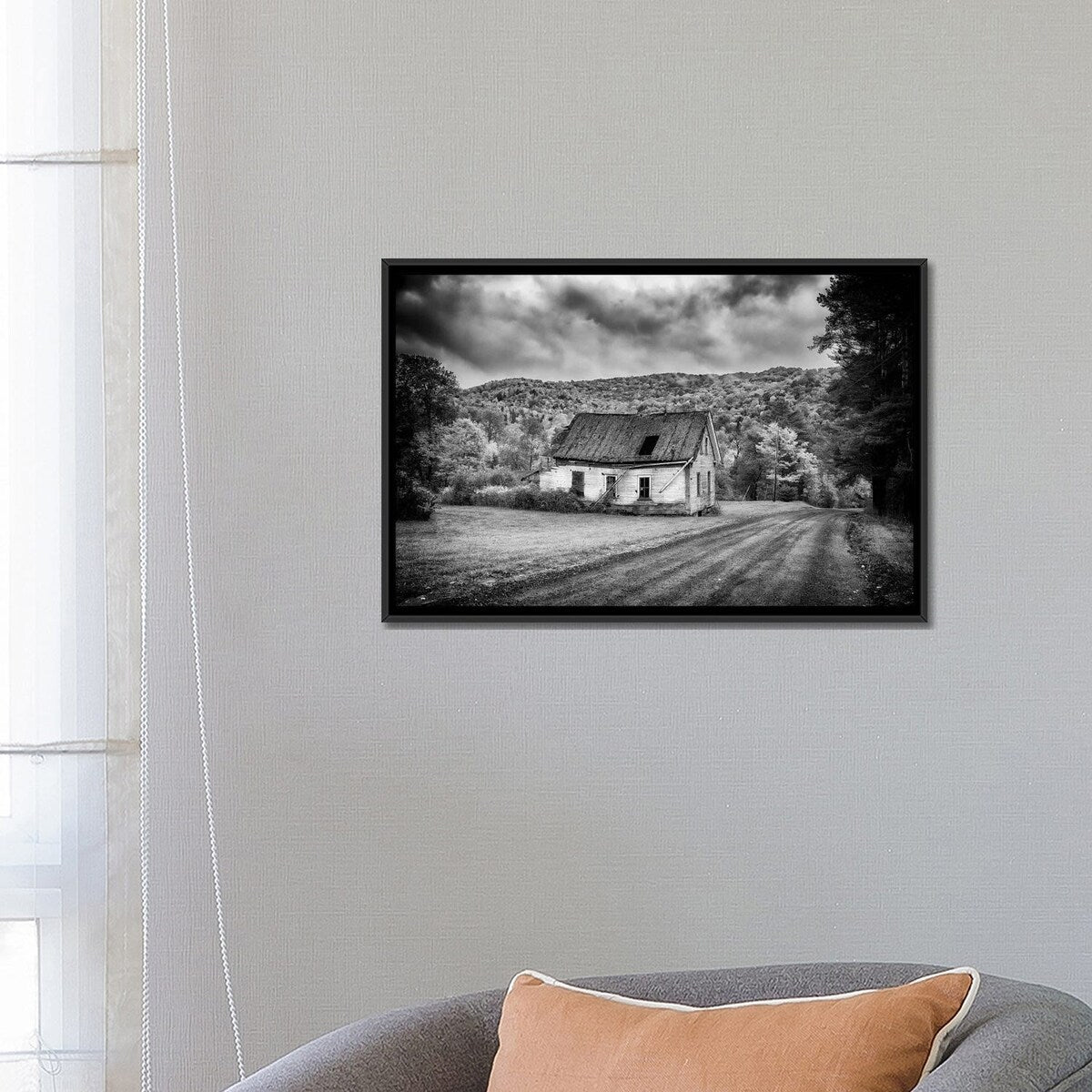 iCanvas "Forgotten Black And White" by Rick Berk Framed Canvas Print