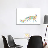 iCanvas "Fox Playtime" by Ozscape Designs Canvas Print