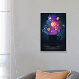iCanvas "Galaxy System Cup Coffee" by GEN Z Framed