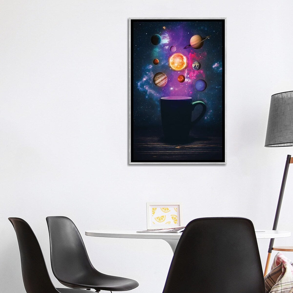 iCanvas "Galaxy System Cup Coffee" by GEN Z Framed
